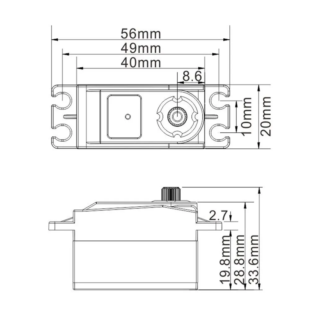 Durable And Exquisite SPG3414LV 14kg High Torque Metal Short Body Steering Gear 180 Degree 14kg Short Body MK1131