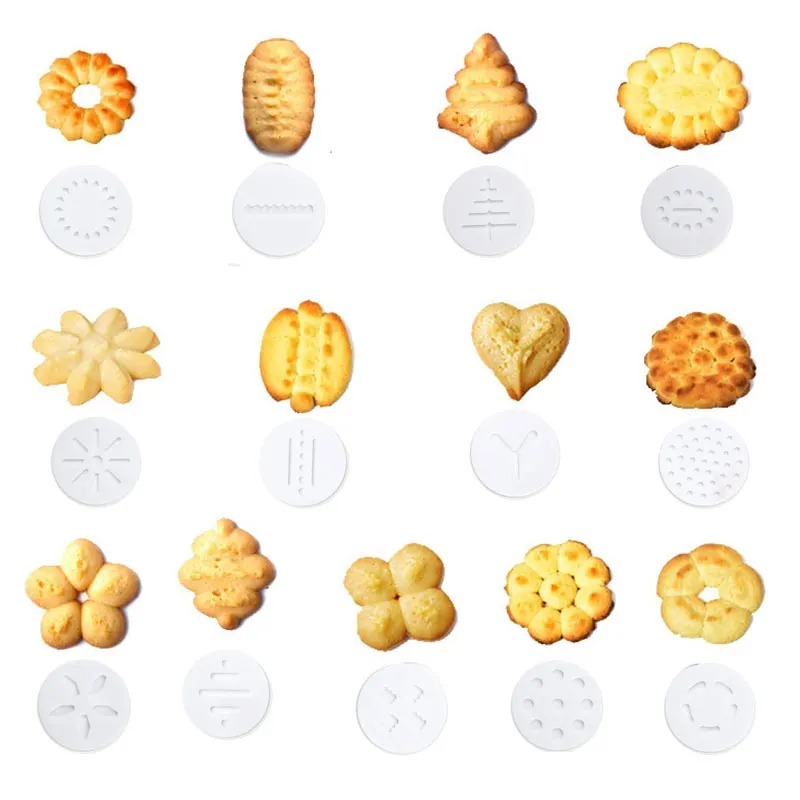 

Cookie Press Kit Cookies Mold Gun DIY Pastry Syringe Extruder Nozzles Icing Piping Cream Muffin Biscuit Maker Machine Home Tools