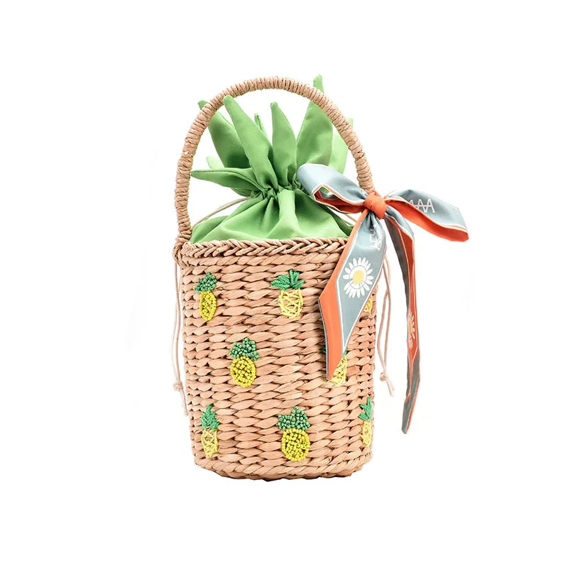 

Оригинальная женская сумка-ведро с ананасом, новинка весны и лета 2022, модная трендовая маленькая сумка, оптовая продажа