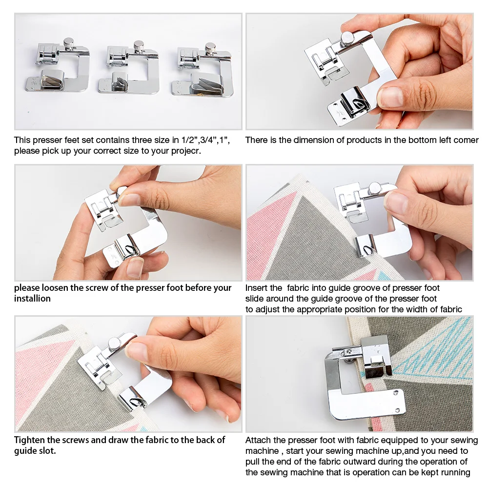 3 шт. набор прижимных лапок для швейных машин Brother Singer|Швейные машины| |