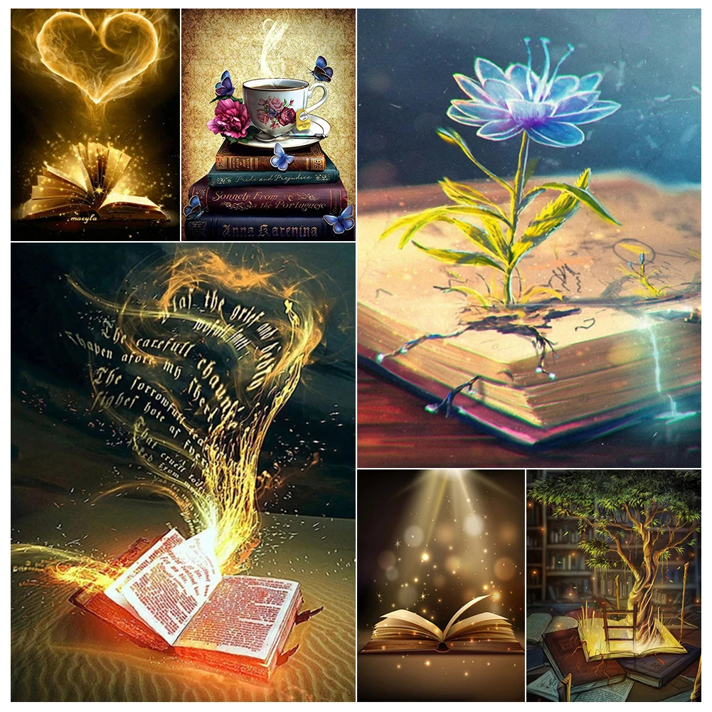 Алмазная 5d живопись сделай сам Набор для вышивки Книга Фэнтези