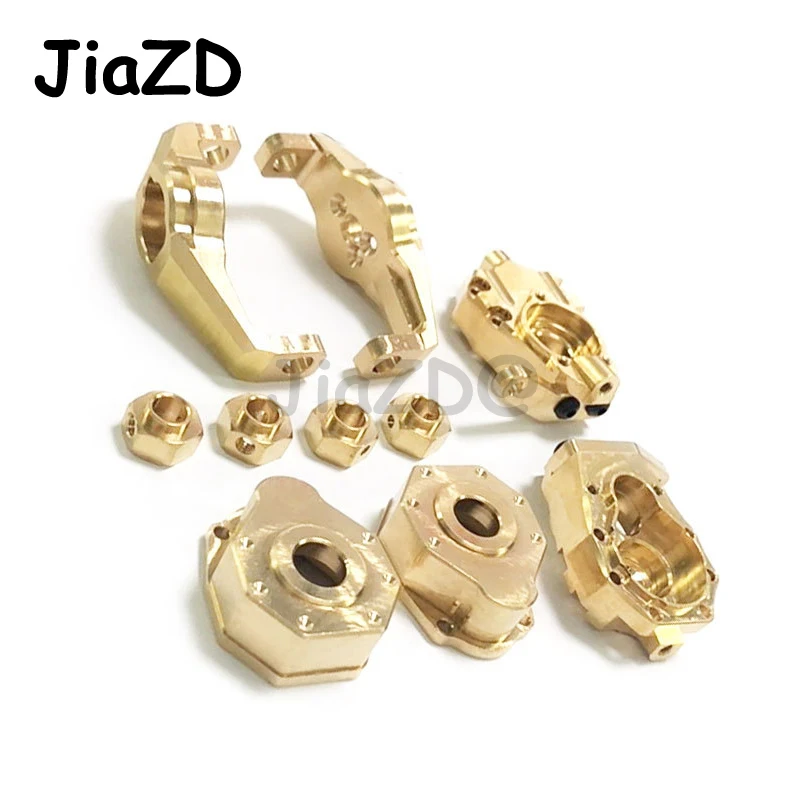 1 Set Racing Brass Turn Knuckle Counterweight Hex C hub set for 1/10 Traxxas TRX4 Defender G500 RC Crawler Car Accessories S09