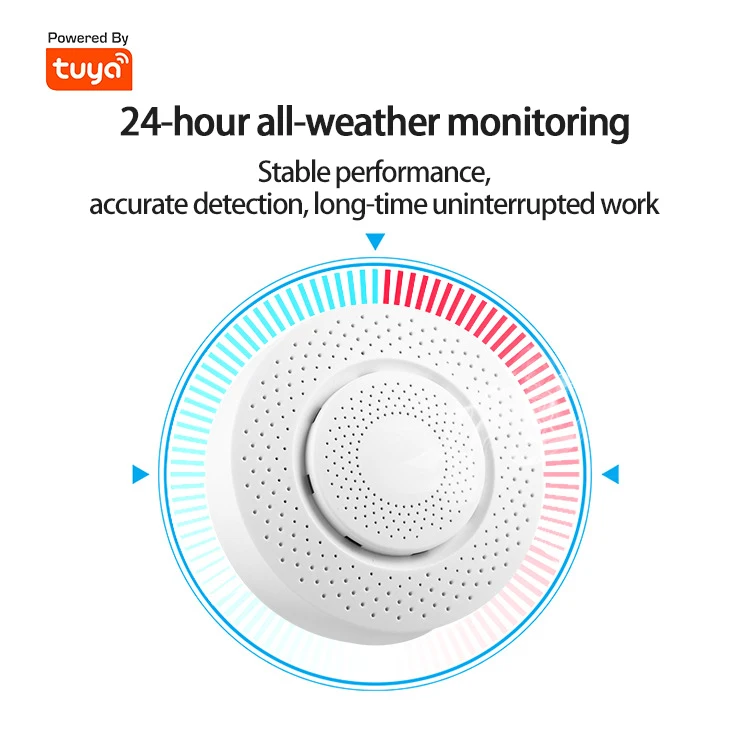 

Tuya Gas Leak Sensor WIFI Gas Sensor Gas Leak Monitoring Sound And Light Alarm Independent Smoke Detector Sensor Tuya