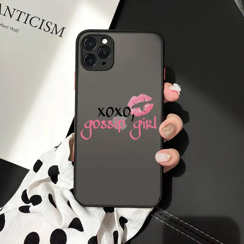 

Gossip Girl Love Best Friends cartoon Phone Cases matte transparent For iphone 7 8 11 12 plus mini x xs xr pro max cover