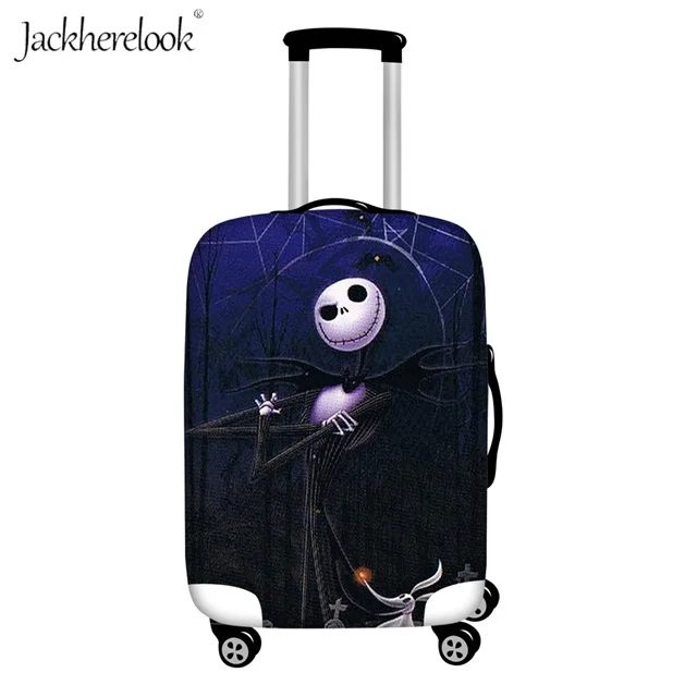 Jackherelook защитный чехол для багажа Кошмар перед Рождеством Дорожный чемодан Пыленепроницаемый Чехол эластичная Сумка На Колесиках лист - Цвет: HMM1170