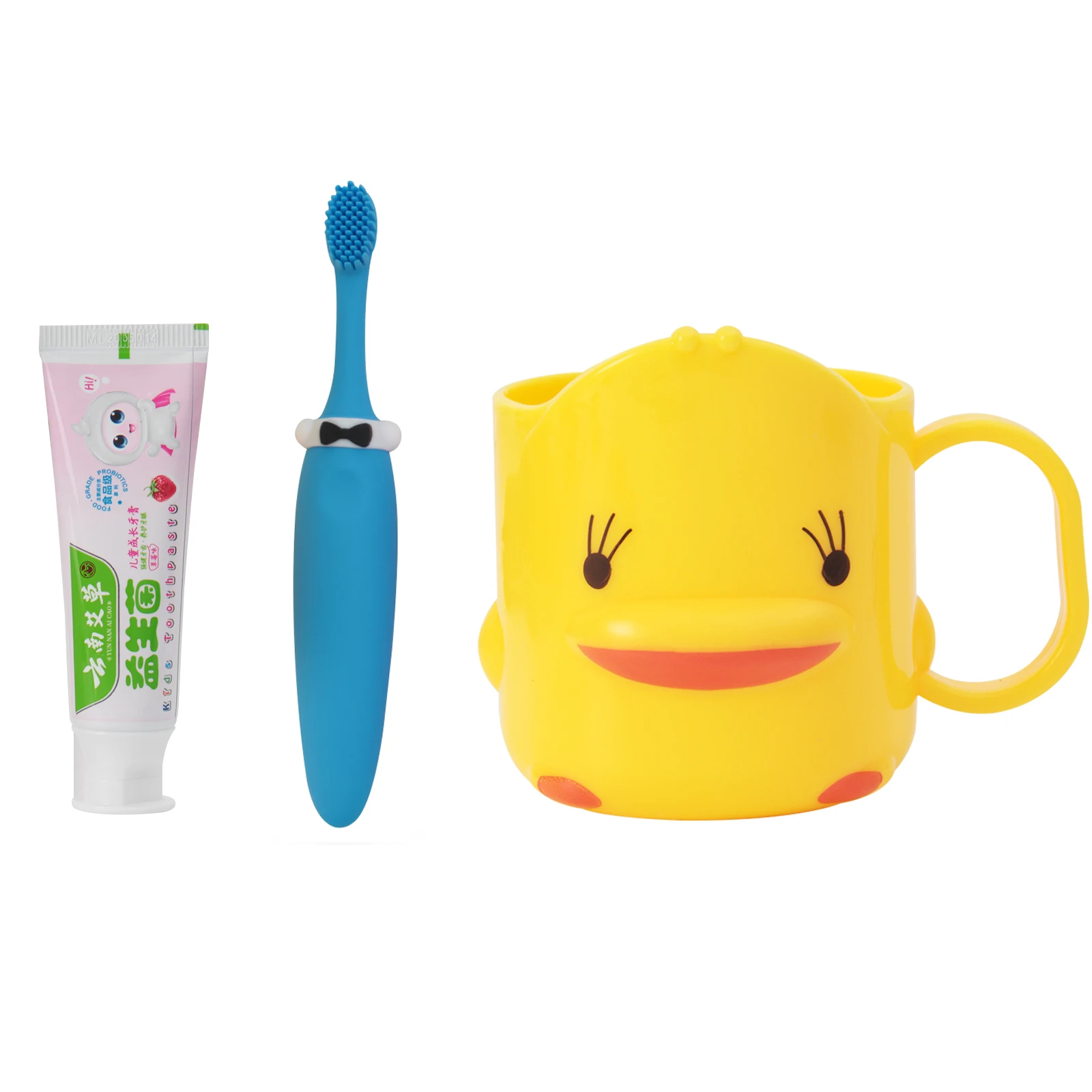 Набор зубной пасты чашка с щетиной Детский милый комплект для ухода за зубами