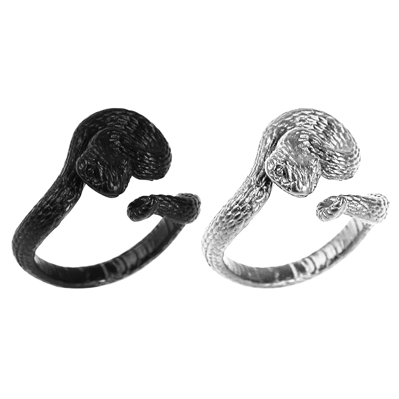 

2020 New Men's Ring Retro Animal Snake Shaped Opening Adjustable Alloy Material Jewelry Gift Direct Sales Hot Sale
