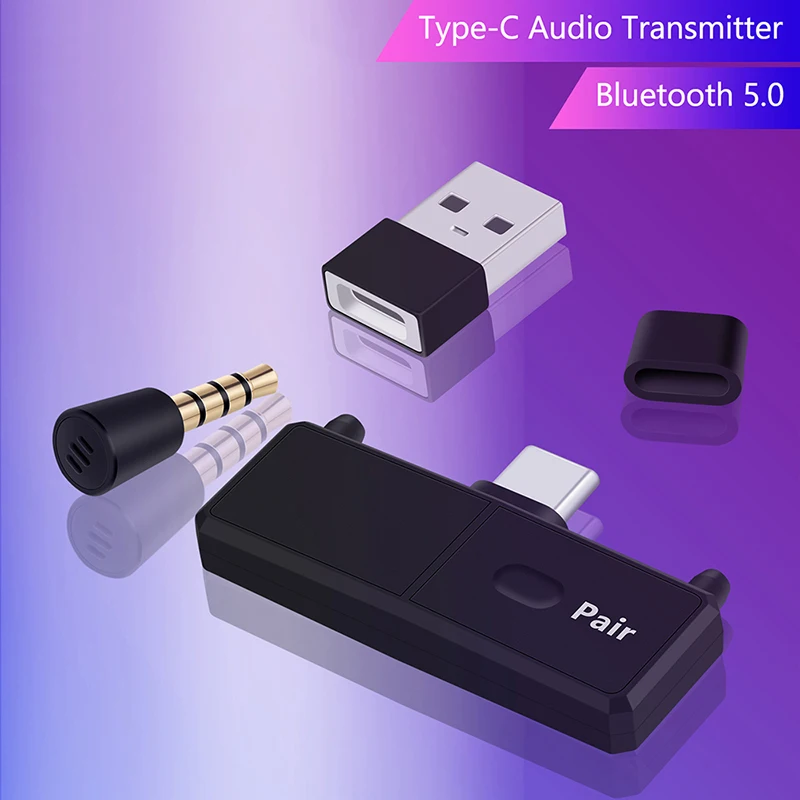 Адаптер передатчика аудио Bluetooth 5 0 EDR A2DP SBC с низкой задержкой для Nintendo Switch PS4 TV PC USB
