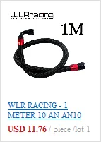 WLR RACING-1 метр 10 AN AN10 нейлоновый плетеный шланг для масла и топлива+ AN10 прямой поворотный фитинг+ 90 градусов Поворотный фитинг