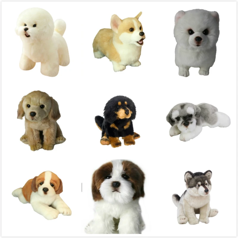 Bichon Frise щенок мягкий Тедди корги собака пушистая Кукла Плюшевая Собака Игрушка