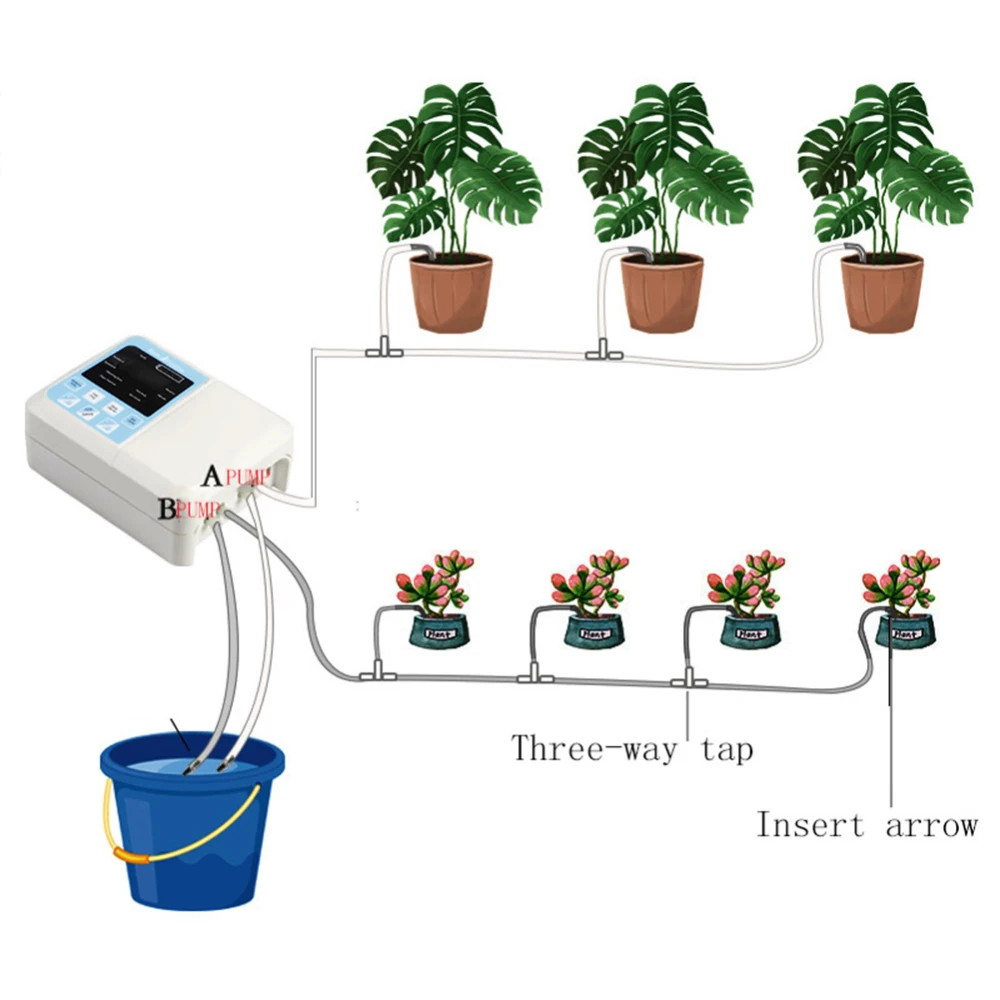 

Dual/Single Pump Intelligent Garden Automatic Watering Device Solar Energy Charging Potted Plant Drip Irrigation Water Pump