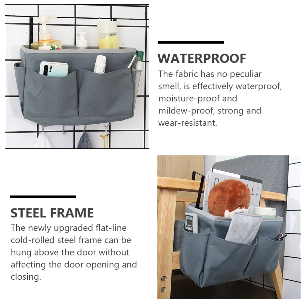 

1pc Household Oxford Cloth Waterproof Hanging Storage Pouch Storage Bag (Grey)