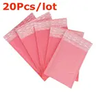 20 шт. конверты из пузырчатой пленки, конверты с подкладкой, поли-конверты, самозапечатывающийся розовый конверт для доставки, водонепроницаемый пузырчатый пакет для экспресс-доставки