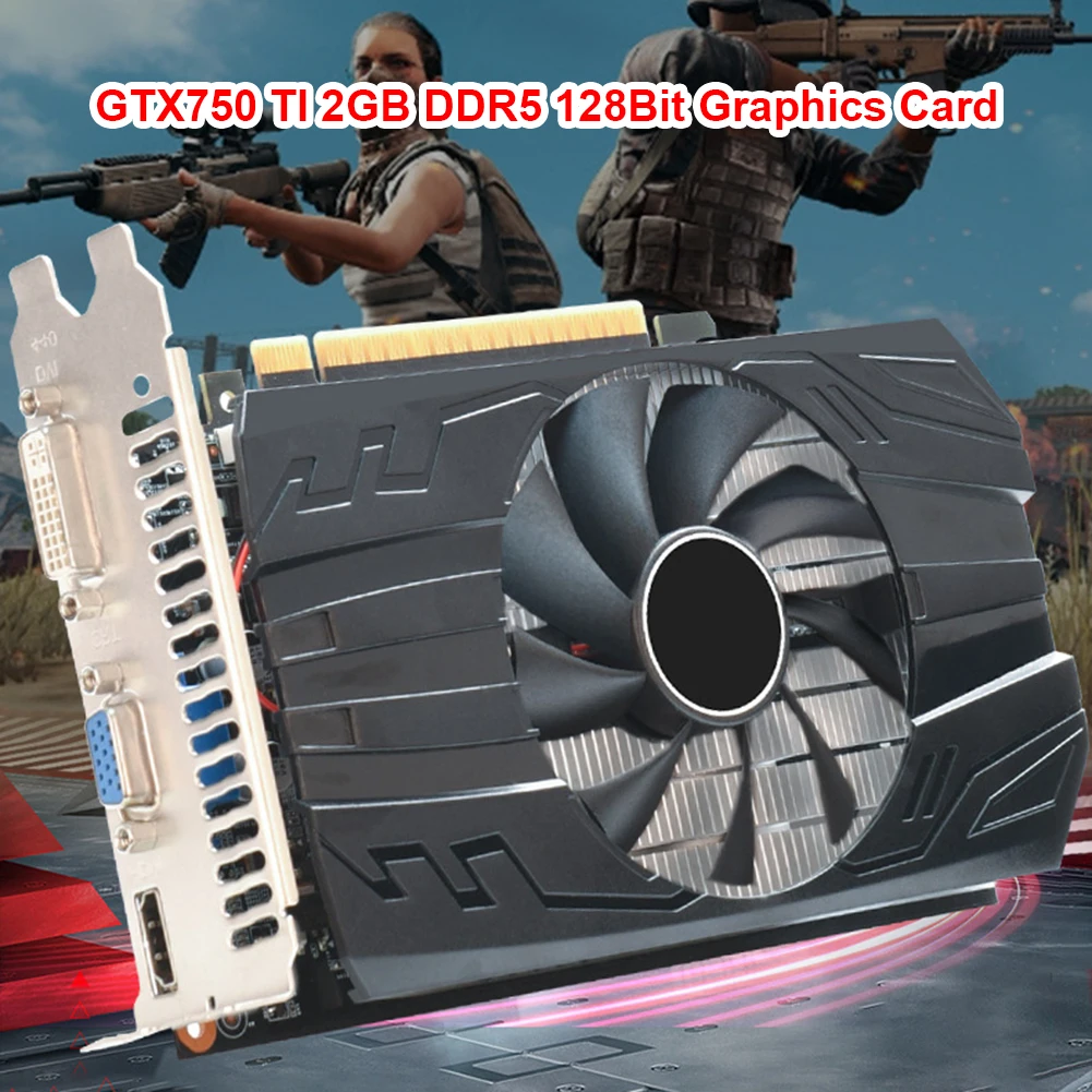

Видеокарта GTX750 TI 2 ГБ GDDR5, 5,4 бит, отдельная игровая видеокарта для игр, ГБ GPU, поддержка DVI VGA HDMI-Совместимость