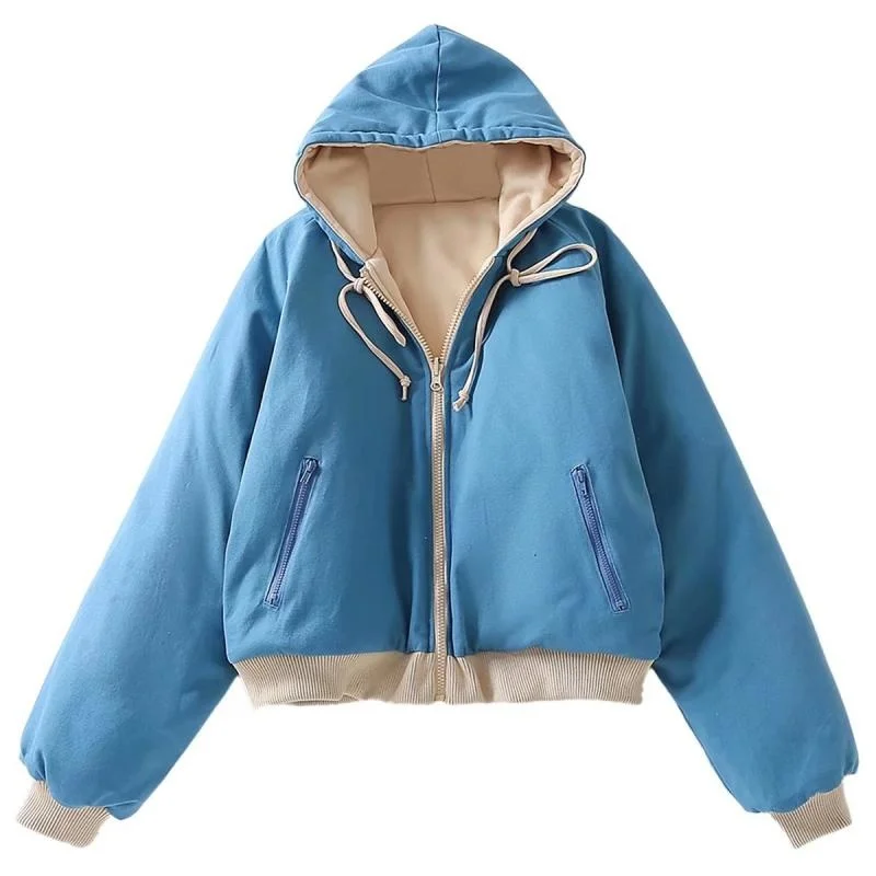 

Женское зимнее пальто на молнии, с длинным рукавом