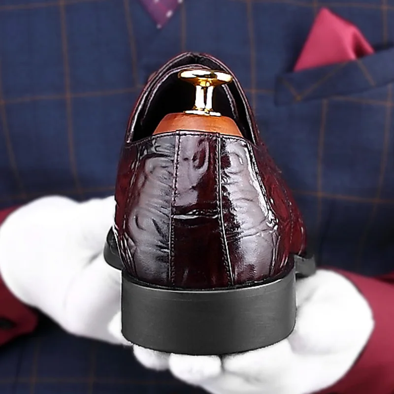 Новинка Роскошные мужские туфли оксфорды из натуральной кожи Итальянские с