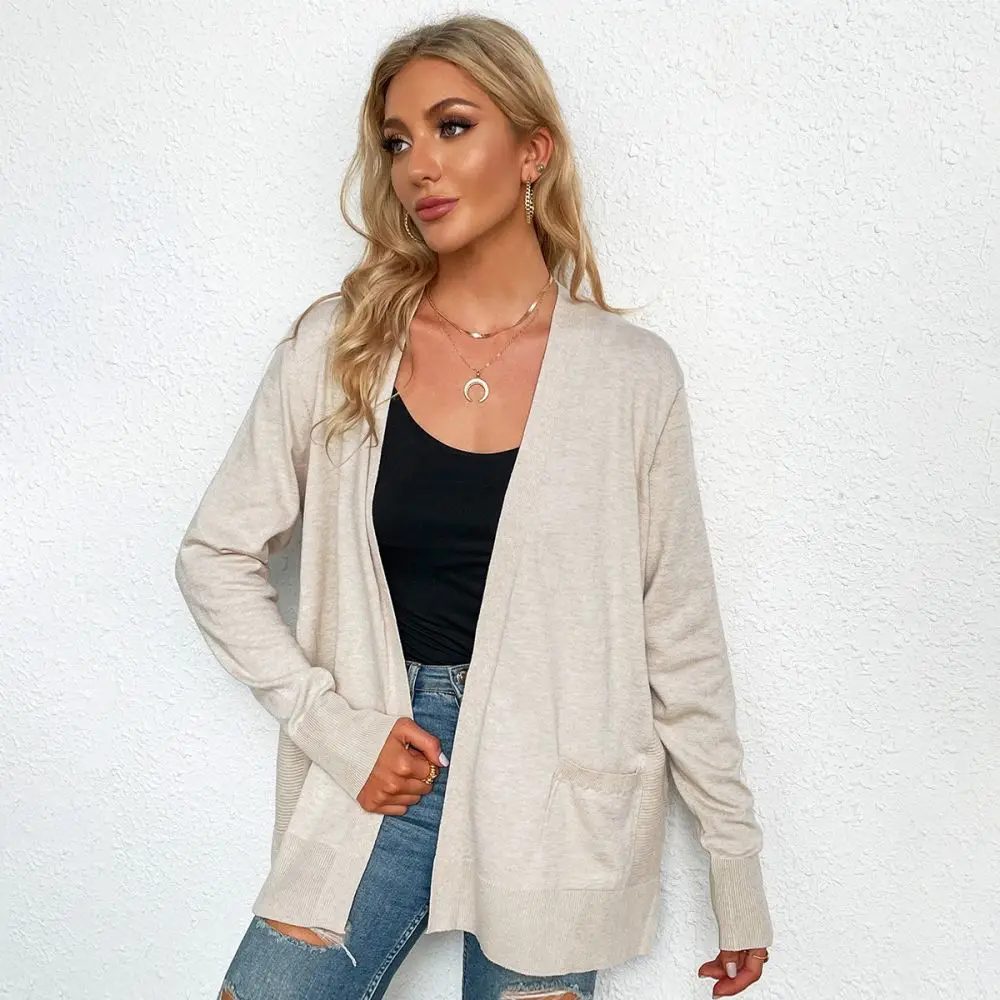 

Осенне-зимние женские пальто 2021 Кардиган с длинным рукавом Корейская винтажная уличная одежда вязаные куртки повседневная женская одежда ...