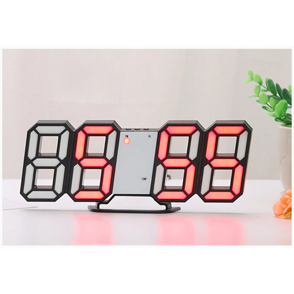 Часы светодиодные цифровые многофункциональные настольные часы с календарем