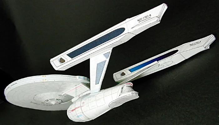 Фото Звездный путь в США Enterprise NCC-1701-A набор бумажных моделей ручной работы, игрушечные Пазлы ручной работы №3