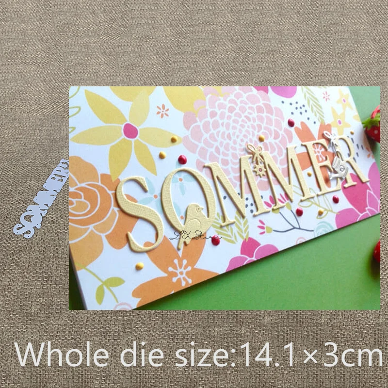 XLDesign металлическая высечка трафарет буква летнее украшение альбом для рукоделия