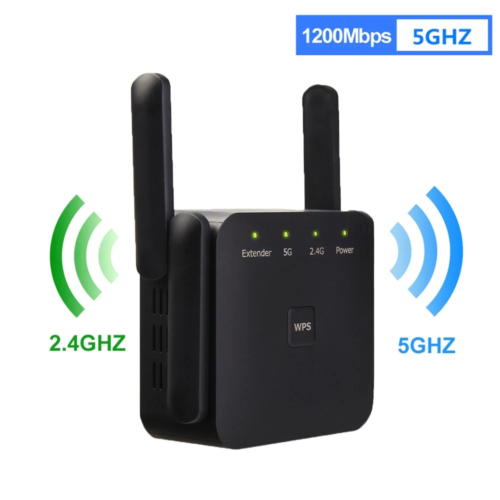 

5G Wireless WiFi Repeater Wi Fi Booster 2.4G 5Ghz Wi-Fi Amplifier 300Mbps 1200 Mbps 5 ghz Signal WiFi Long Range Extender