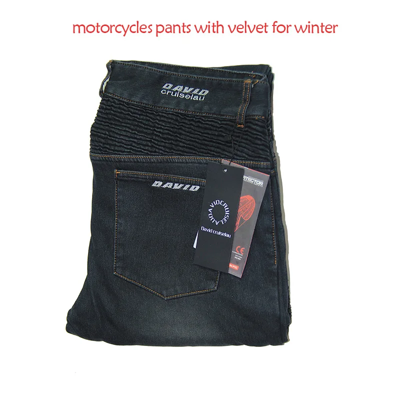 Мотоциклетные зимние вельветовые брюки джинсы для езды plus с защитным снаряжением для мотокросса рыцарские штаны XXL от AliExpress RU&CIS NEW