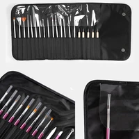 1 professional manicure polish brush kit storage waterproof cloth bag clutch makeup brush easy to carry nail decoration tools