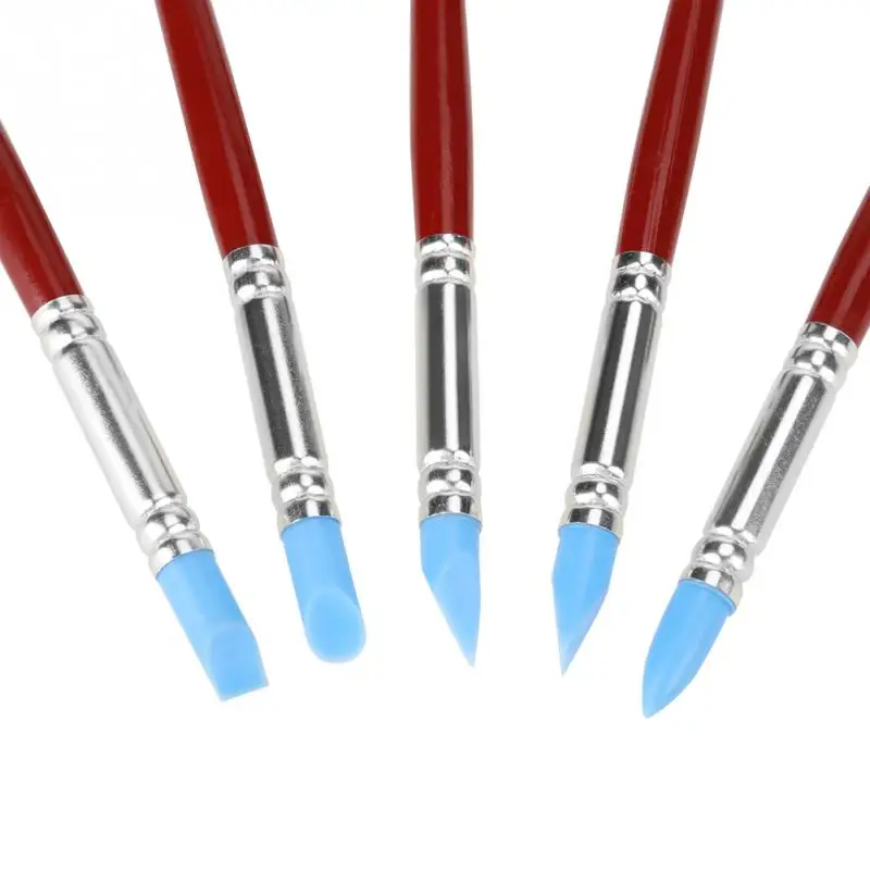 5 шт. резиновый наконечник краска для глины Скульптура керамика DIY формирующий