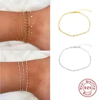 Женские ножные браслеты на щиколотку AIDE, золотистые серебряного цвета Панк, простые ножные браслеты под серебро, бижутерия для пляжа, лето 925