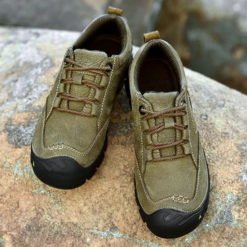 

Golden Sapling Classic Men's Casual Shoes Breathable Genuine Leather Men Flats Vintage Fashion Footwear Leisure Tactical Shoe