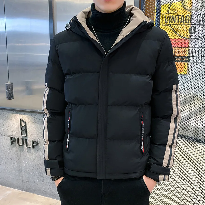 Winter Jacket Men Thick 2021 Hooded Warm Cotton Overcoats Mens Patchwork Parka and Coats Windbreaker Parkas Male Overcoats 4XL