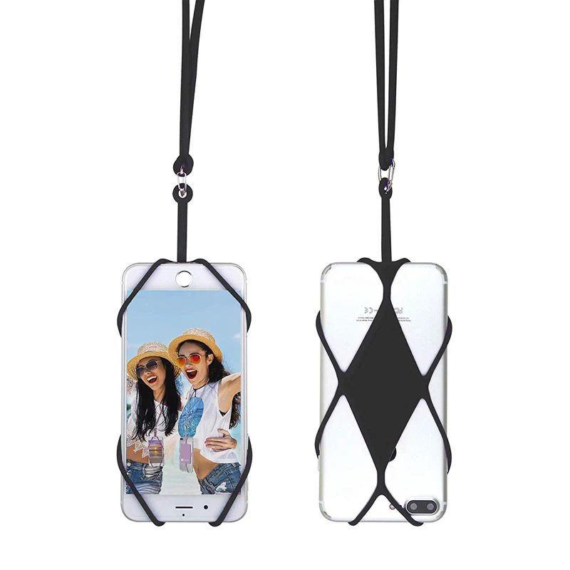 

Hot Sale Universal Lanyard For Phone Silicone Sports Phone Strap Mobile Phone Lanyards Ring Holder Case Neck Hanging Rope Sling