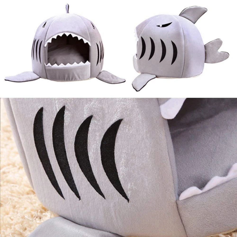 Летние собаки кровать для домашних животных кошка Акула кошки кровати дом