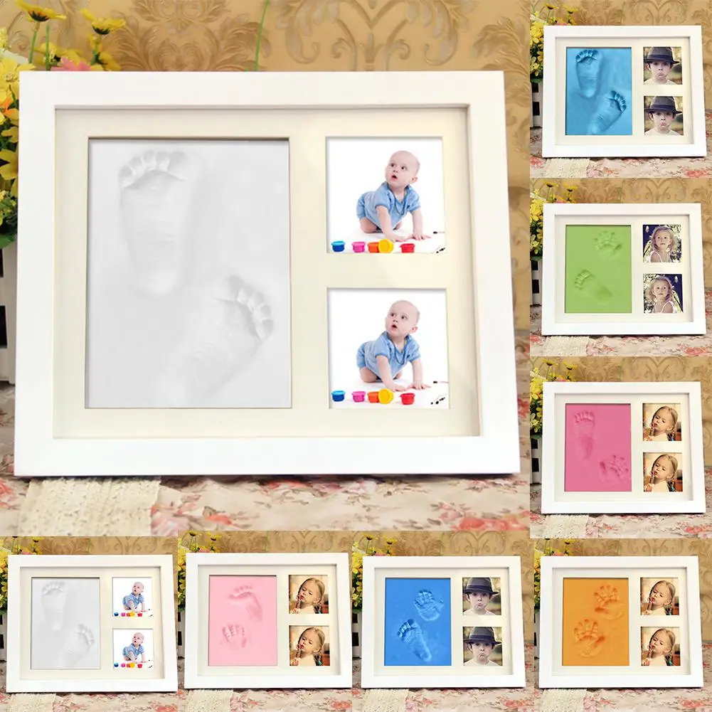 Комплект глины для фотосъемки новорожденных с принтом следов рук фоторамка