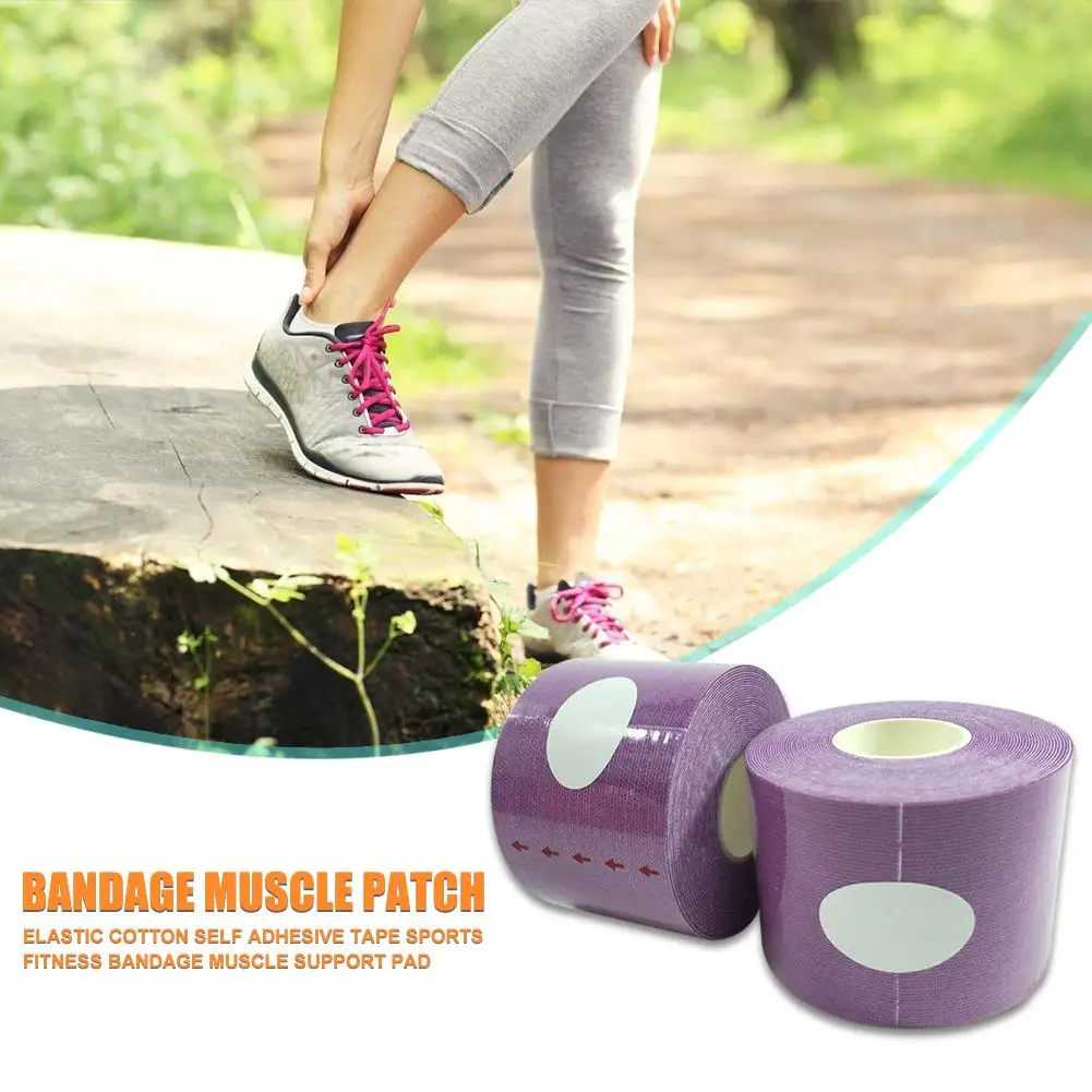 

3.8cmx5m Elastic Adhesive Tape Sports Fitness Bandage Muscle Support Pads