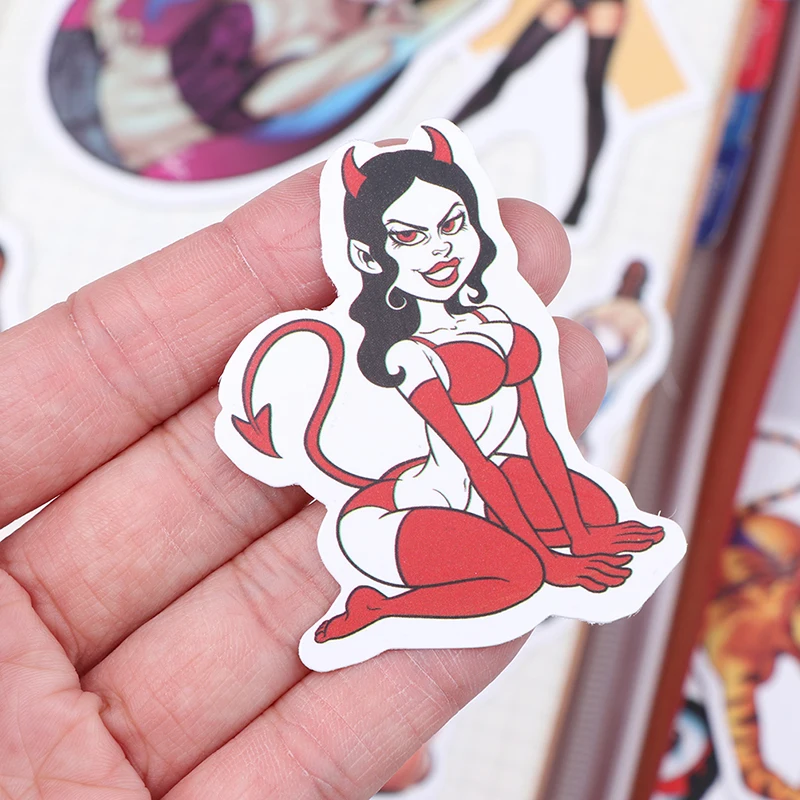 50Pcs Angel Sexy Women Anger Devil Lady Beauty Girls Stickers for Mobile Phone Laptop Luggage Guitar Skateboard Bike | Игрушки и хобби