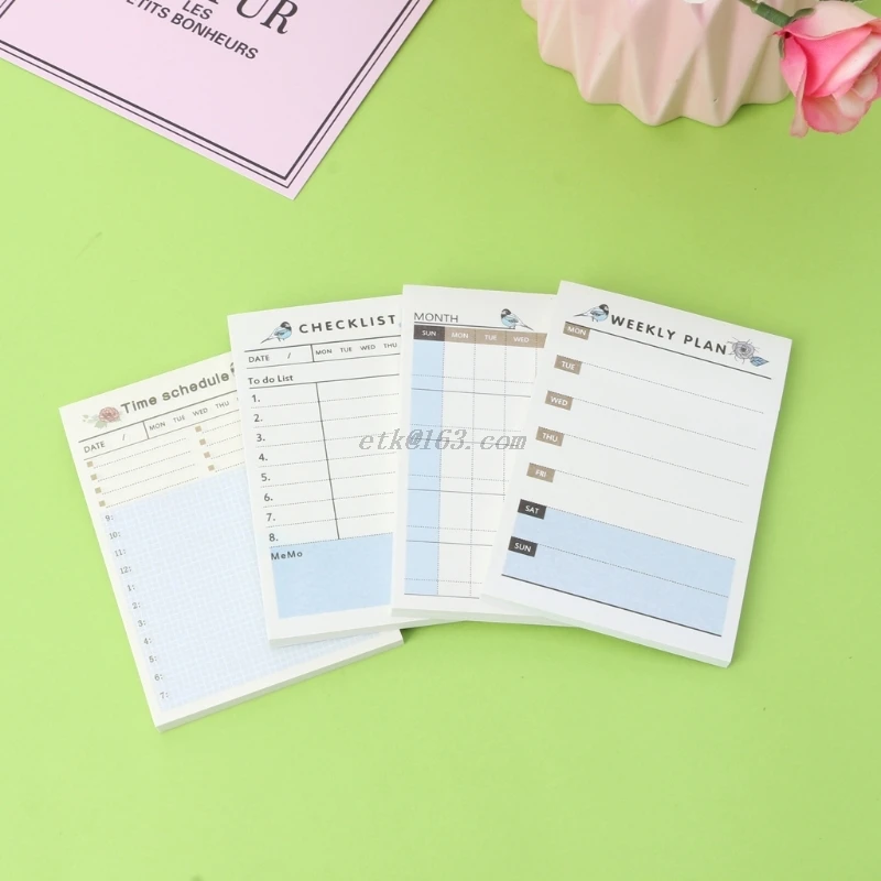 Милый Еженедельный Ежемесячный рабочий планер блокнот дневник ежедневник для