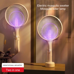 Электрическая ловушка для комаров, лампа-убийца комаров, USB перезаряжаемая настольная настенная Ловушка-убийца, 3500 в, электрошок, светильник