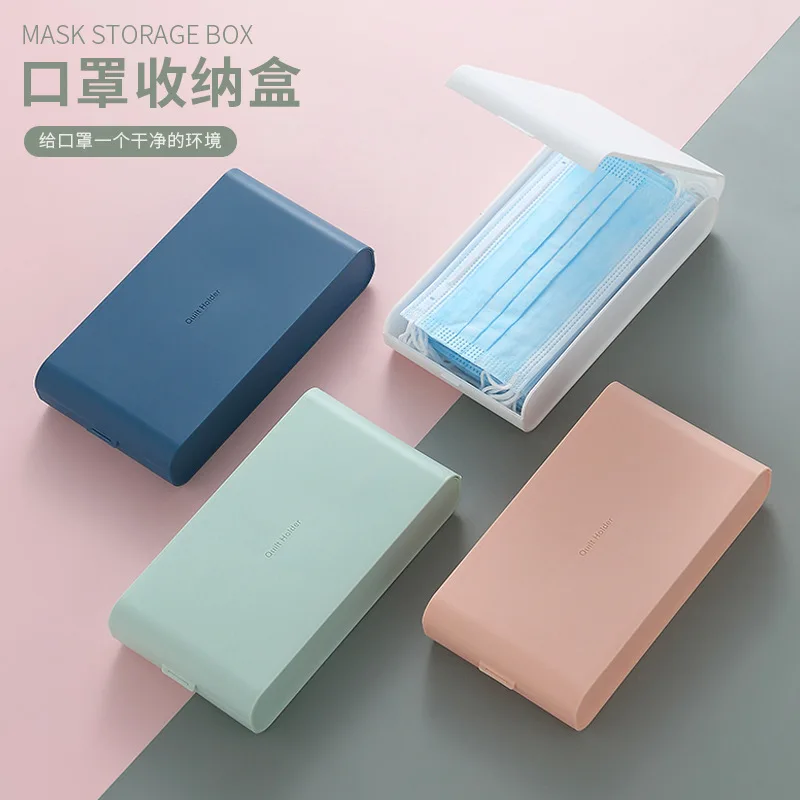 

Mask Storage Box Desktop Organizing Box Portable Mask Temporary Storage Box Dust-proof Household Mask Box