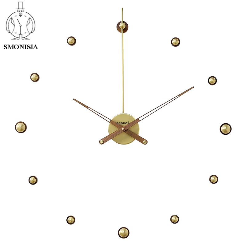

Настенные часы в скандинавском стиле, тихие металлические золотистые настенные украшения «сделай сам» для гостиной, подарок D011