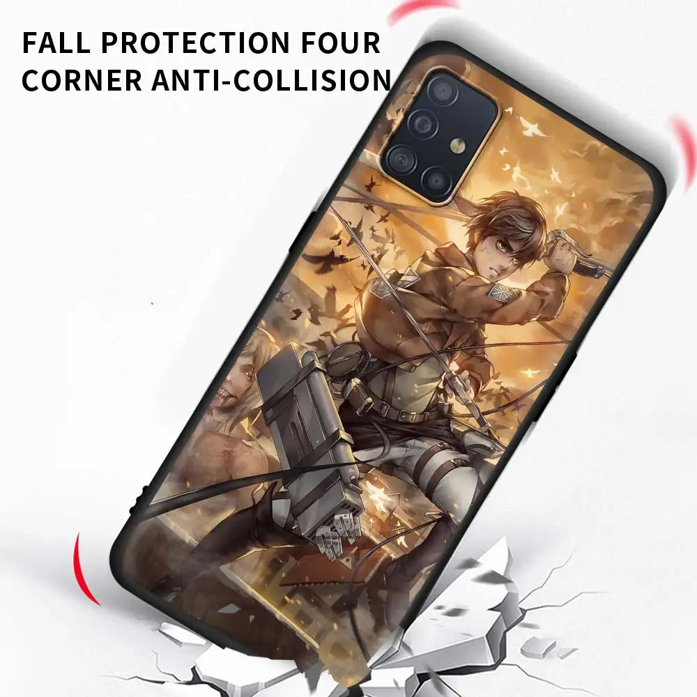 

Attack On Titan Phone Case For Samsung Galaxy A51 A71 A21S M31 M31s M30s A31 A41 A11 A01 M51 Soft Matte Coque Back Cover