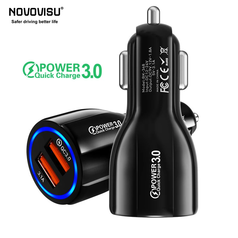 

Автомобильное зарядное устройство с двумя USB-портами, 30 Вт