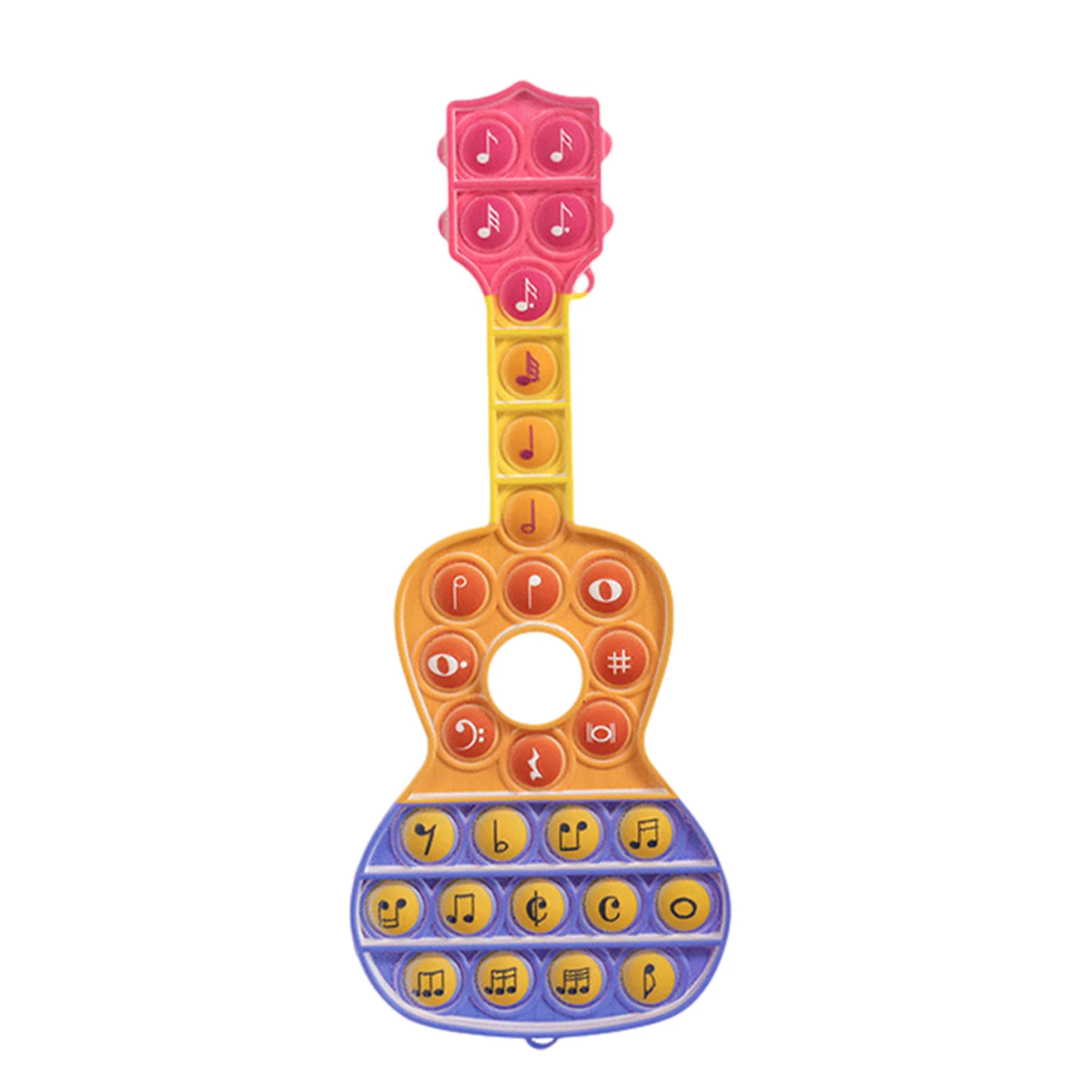 

Cute Guitar Shape Push Pops Bubble Sensory Toy For Autism Special Needs Stress Reliever Toys For Kid Adult