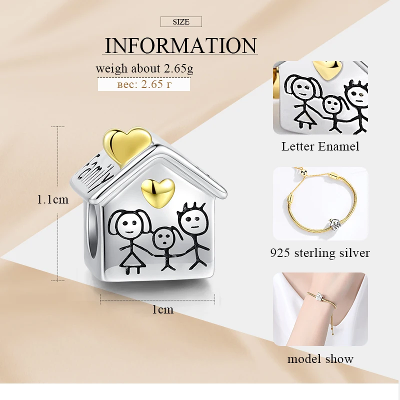 Подвески TONGZHE из настоящего искусственного серебра с эмалью подвески для