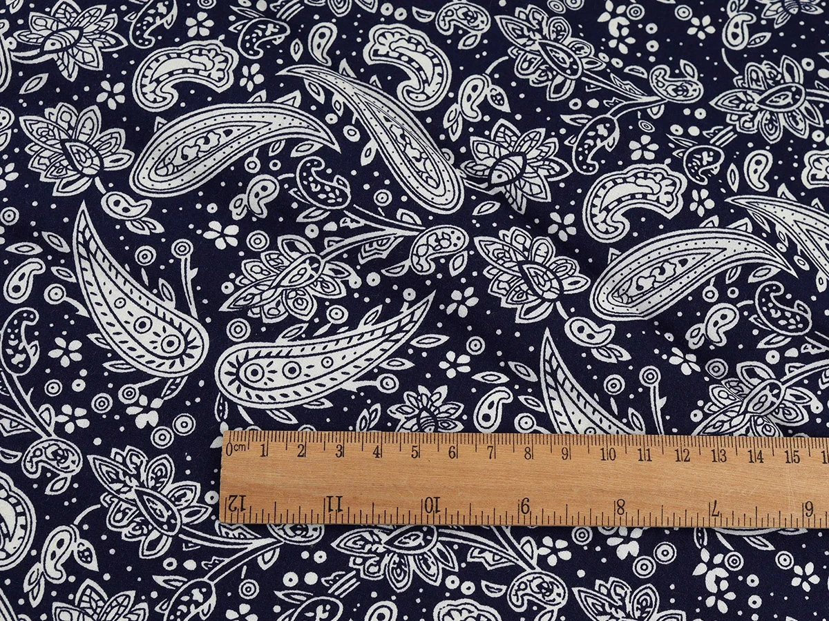 100% хлопок Пейсли Ткань Поплин Лоскутное шитье DIY банданы 148 см ширина продано