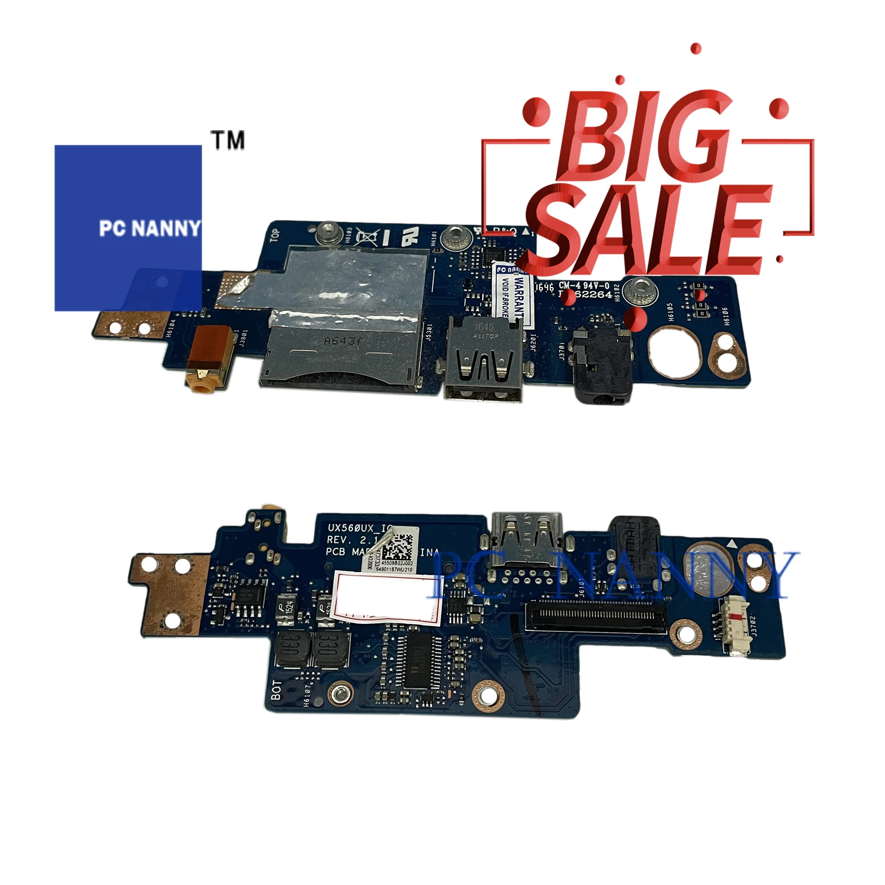 

PCNANNY для ASUS UX560 UX560UX UX534 Q534 usb аудио Плата тачпад динамик