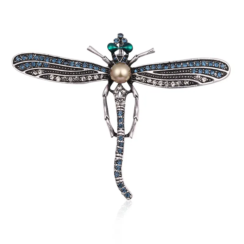 Женская Винтажная брошь в форме стрекозы MAIKALE жемчужные стразы броши с