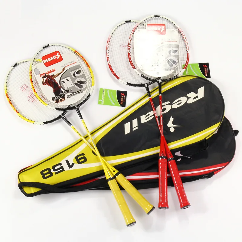 

2pcs Professional Badminton Rackets Set Family Double Badminton Game Racquet Light Weight Playing Trainning Badminton Raquette