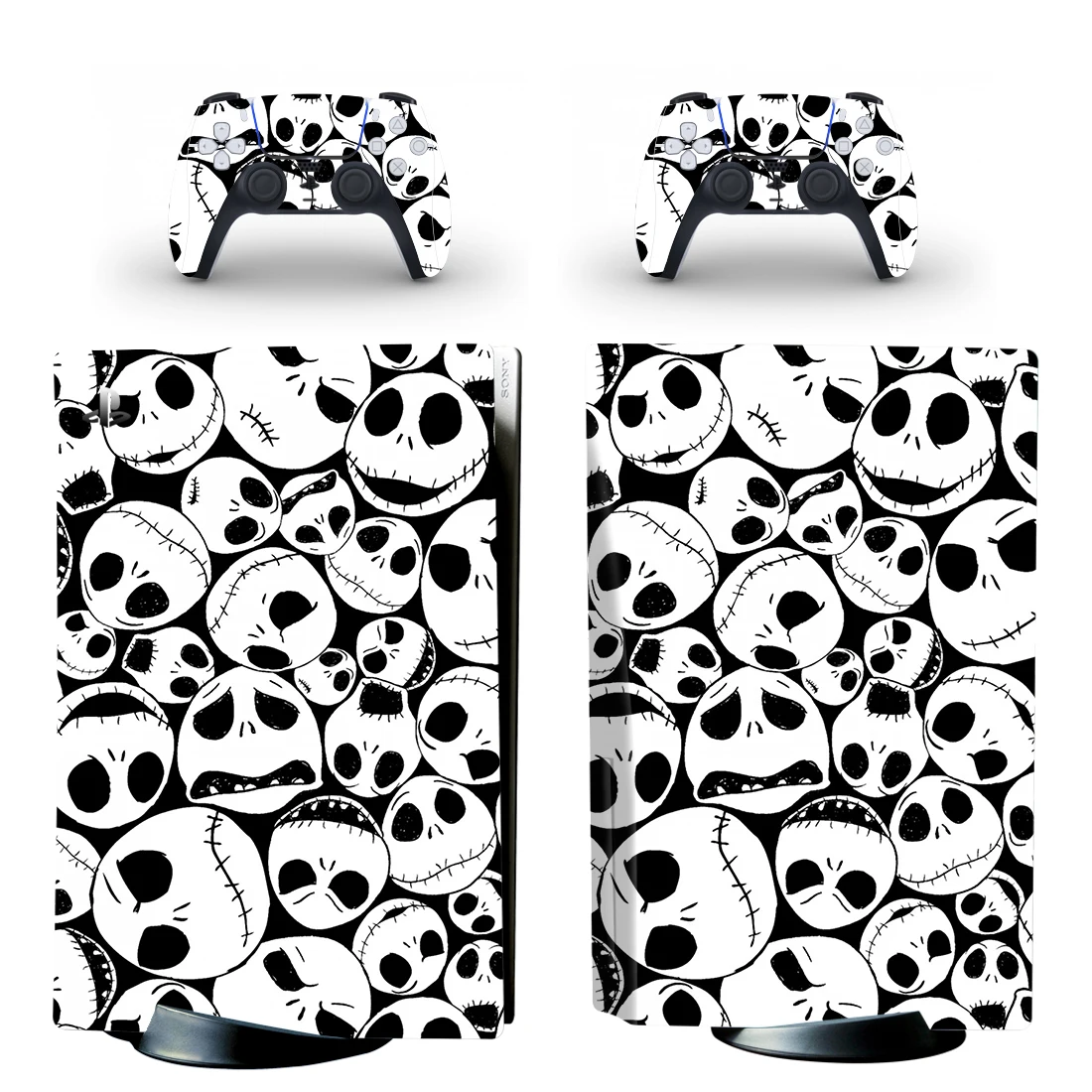Наклейка с изображением черепа призрака PS5 Виниловая наклейка для консоли PlayStation