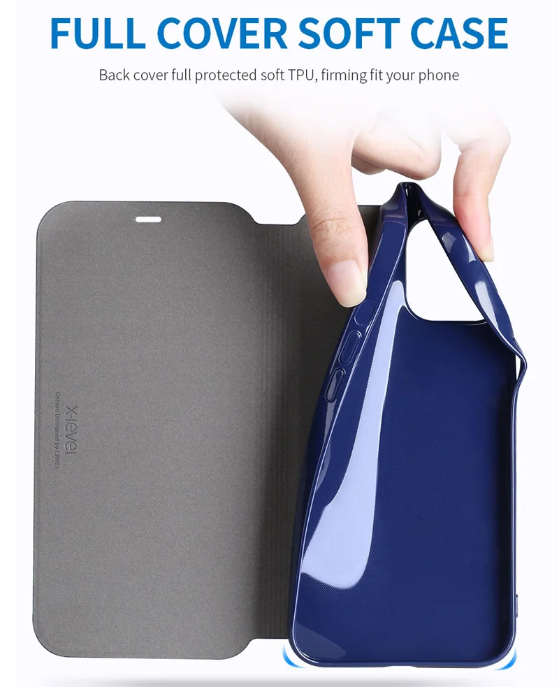 Кожаный чехол-книжка X-Level для iPhone 13 14 Pro Max mini ультратонкий Ультратонкий - купить по